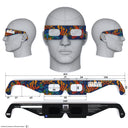Solar Eclipse Glasses with Urban design, CE Certified and ISO Compliant - Back and Front View