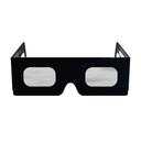 Front view of Stranded design eclipse glasses showcasing the flat lenses, perfect for safe solar eclipse viewing.