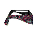 Side profile view of Sunburst solar eclipse glasses, showing the sleek design and flat lenses. CE certified for safe viewing.