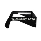 Side profile of Swing design solar eclipse glasses, emphasizing their flat lenses and compliance with ISO 12312-2 standards.