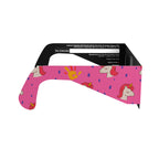 Side profile view of unicorn eclipse glasses displaying the mythical design. ISO 12312-2 compliant for safe use.